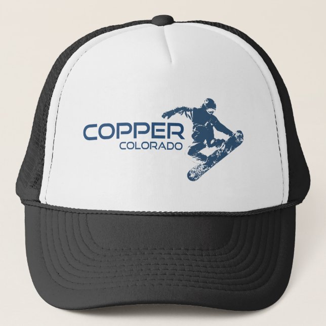 Copper Mountain Colorado Snowboarder Trucker Hat (Front)