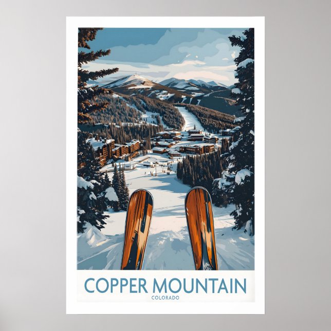Copper Mountain Colorado Wall Art Winter Ski (Front)