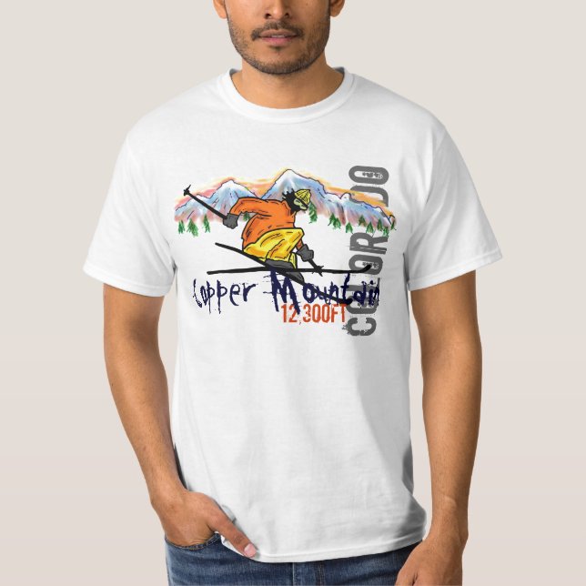 Copper Mountain skiier elevation value tee (Front)