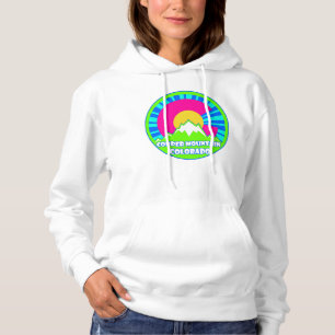 Copper Mtn Colorado neon mountains hoodie