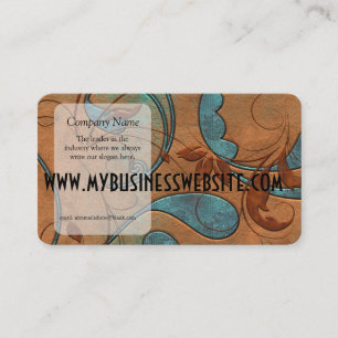 Copper Patina and Vines Large Business Card