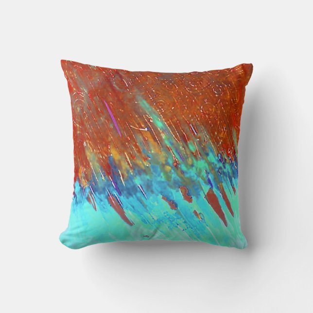 Copper Patina Landscape Cushion (Front)