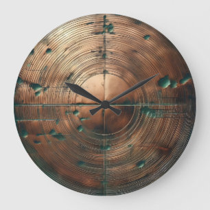 copper patina large clock