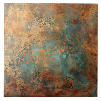 Copper Patina Metallic Rustic Tile
