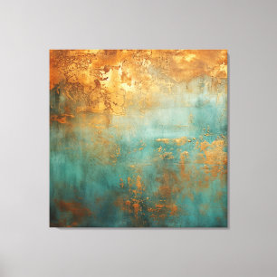 Copper Patina Rustic Metallic Canvas Print