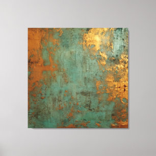 Copper Patina Rustic Metallic Canvas Print