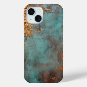 Copper Patina Rustic Metallic iPhone 15 Case