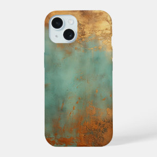 Copper Patina Rustic Metallic iPhone 15 Case