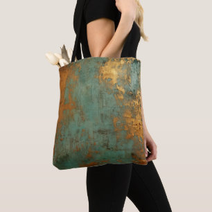 Copper Patina Rustic Metallic Tote Bag
