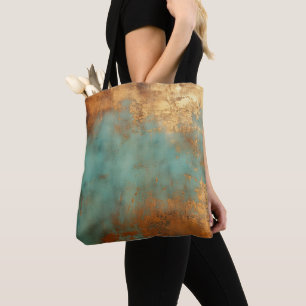Copper Patina Rustic Metallic Tote Bag