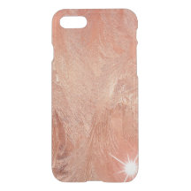 Copper Peach Rose Gold Sand Grain Swirl Metallic