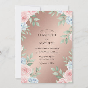 Copper Petal Wedding Invitation