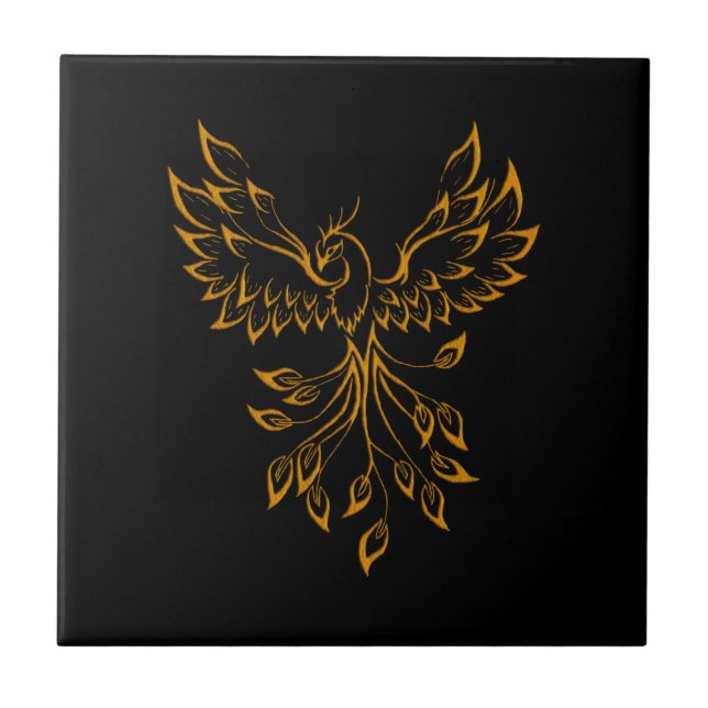Copper Phoenix  Tile (Front)