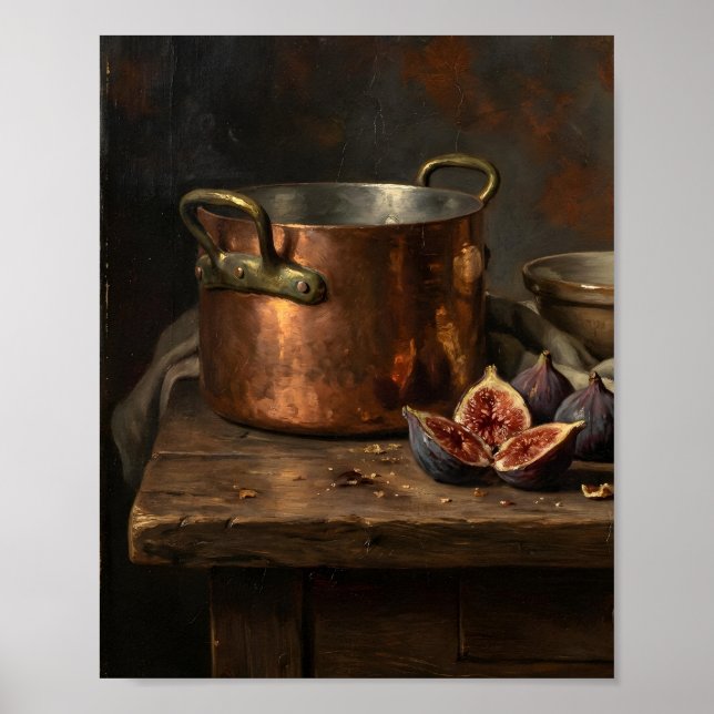 Copper Pot I Vintage Painting Poster (Front)