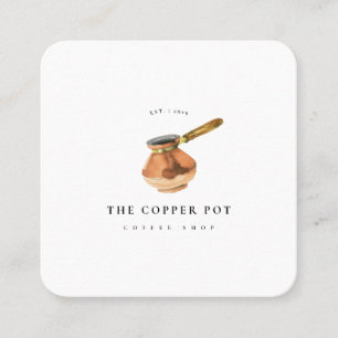 Copper Pot Illustration coffee shop Business Card