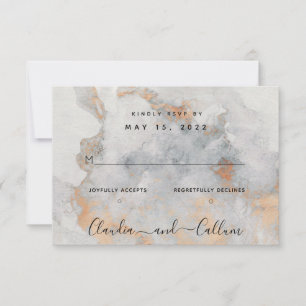 Copper Quarry Wedding No Meal Choice RSVP Card