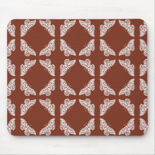 Copper Red Arts and Crafts Butterflies Mouse Mat