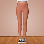 Copper Red Solid Colour Leggings<br><div class="desc">Copper Red Solid Colour</div>