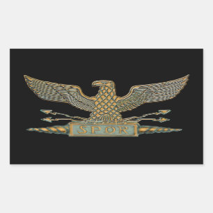 Copper Roman Eagle Rectangular Sticker