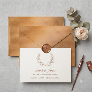 Copper Romantic Wedding Envelope