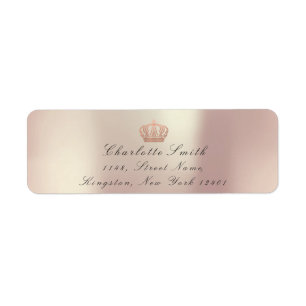 Copper Rose Glitter RSVP Crown Princess Bridal