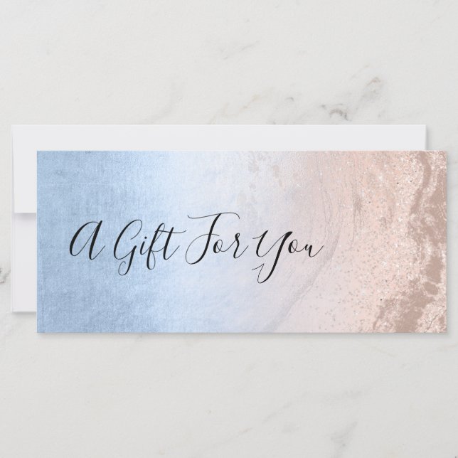 Copper rose gold glitter & blue makeup artist (Front)