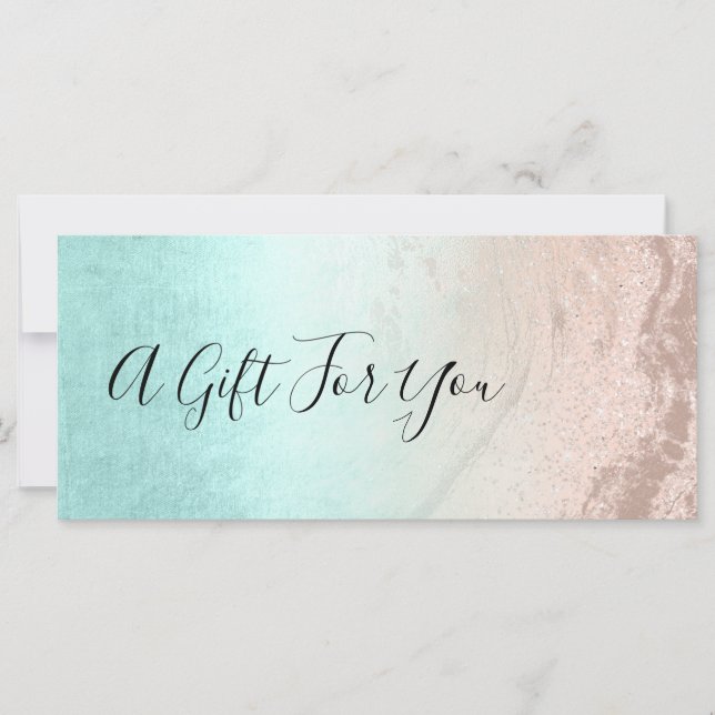 Copper rose gold glitter & mint makeup artist (Front)