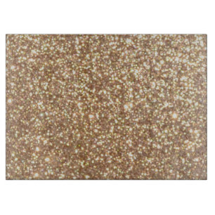 Copper Rose Gold Metallic Glitter Cutting Board