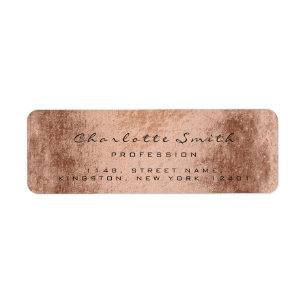 Copper Rose Gold  Name RSVP Profession Event Silk