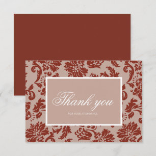 Copper rust thank you card