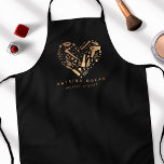 Copper Salon Heart Stylist Personalised Name Apron<br><div class="desc">Copper Salon Heart Stylist Personalised Name Apron</div>