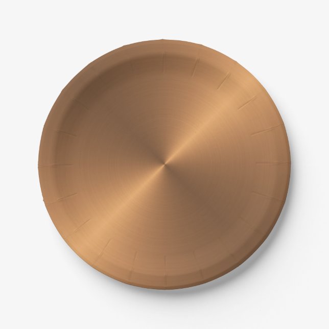 Copper Shine Paper Plate (Front)