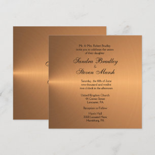 Copper Shine Wedding Invitation