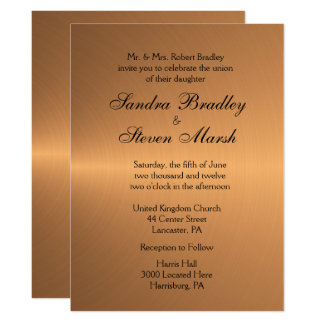 Copper Wedding Invitations 7