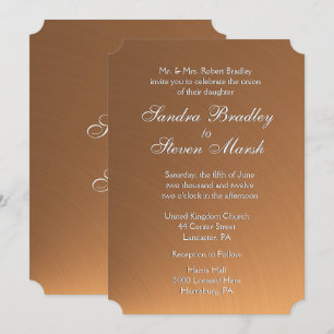 Copper Shine Wedding Invitation