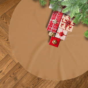Copper Solid Colour Classic Elegant Brushed Polyester Tree Skirt