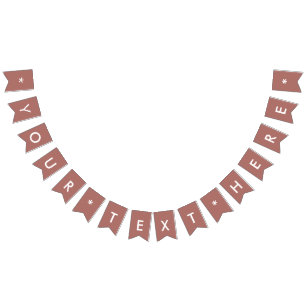 Copper Solid Colour Customise It Bunting