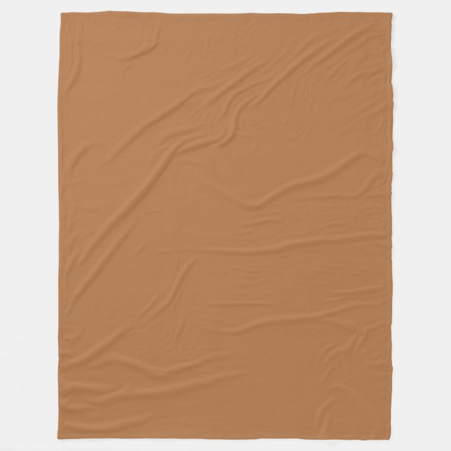 Copper Solid Plain Colour Fleece Blanket (Front)
