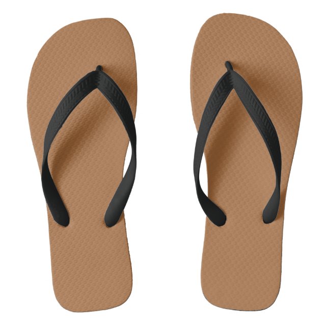 Copper Solid Plain Colour Flip Flops (Footbed)