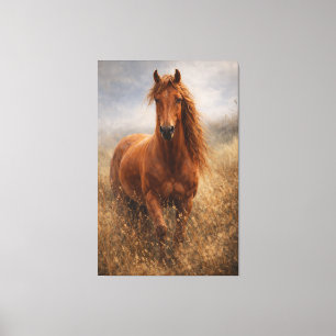 Copper Spirit   Chestnut Horse   Stretched Canvas Print