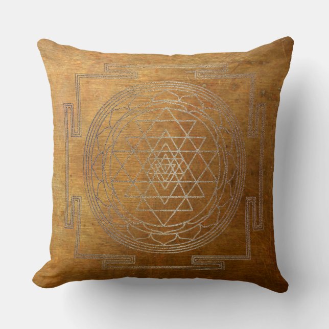 Copper Sri Yantra - Pillow (Front)
