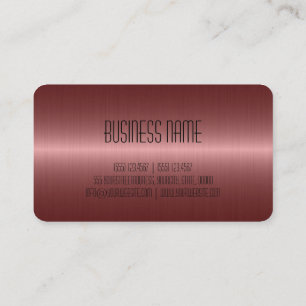 Copper Stainless Steel Metal Look Business Card