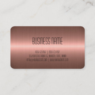 Copper Stainless Steel Metal Look Business Card