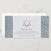 Copper Star of David Stone 4 Sympathy Thank You (Front/Back)