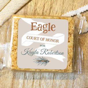 Copper, Teal & Beige Eagle Scout Court of Honor Square Sticker