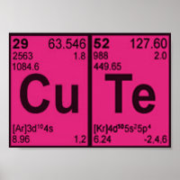 Copper Tellurium "CuTe" Hot Pink Girls Geek Nerdy