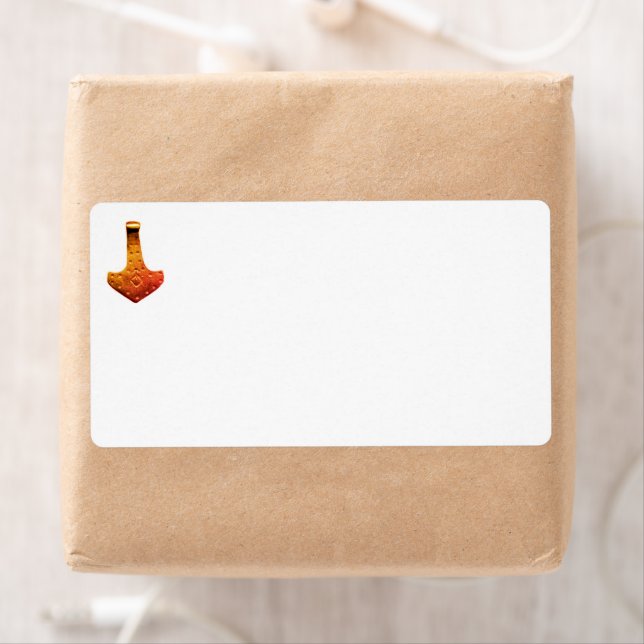 Copper Thor's Hammer shipping labels (Insitu)