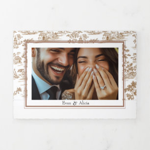 Copper Toile, Trifold Wedding