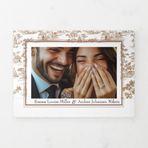 Copper Toile, Trifold Wedding