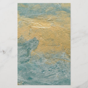 Copper Turquoise Faux Finish Stationery